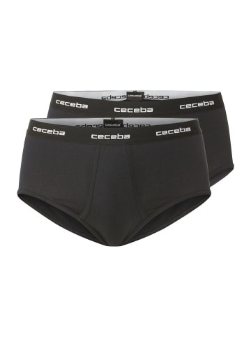 CECEBA Slip 2Er Pack New Classics in schwarz-dunkel-uni