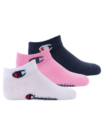 Champion Socken 3er Pack in Pink/Weiß/Blau