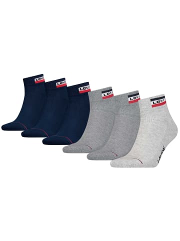 Levi´s Socken 6er Pack in Blau/Grau