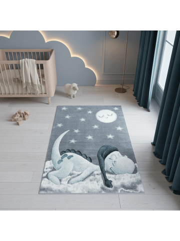 KADIMA DESIGN Kinderteppich Waschbar Dino COGNE Strapazierfähig OEKO-TEX Kinderzimmer