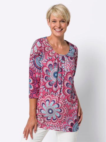 Sieh an! Longshirt in fuchsia-aqua-bedruckt