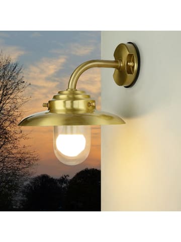 Licht-Erlebnisse Außen Wandlampe (B)30 x (H)27 cm in MessingMessing