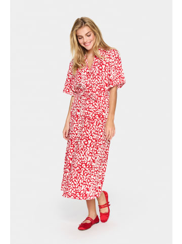 SAINT TROPEZ Kleid ZaziaSZ Gerade Passform in Crimson Leopard