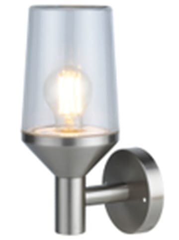 Licht-Erlebnisse Außen Wandlampe (B)12 x (H)29 cm in Edelstahl Klar