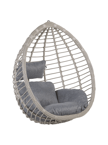 Beliani Hängesessel TOLLO in Grau - (W) 100 x (H) 116 x (L) 74 cm
