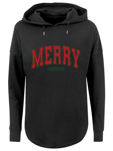 F4NT4STIC Oversized Hoodie Weihnachten Varsity Retro in schwarz