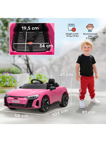 HOMCOM AUDI RS E-tron GT Kinderauto 3-5 Jahre Rosa