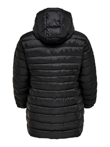 ONLY Carmakoma Lange Puffer Steppjacke Plus Size Übergrößen CARNEWTAHOE in Schwarz