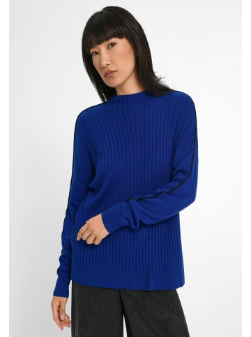 Basler Strickstehkragenpullover Viscose in koenigsblau