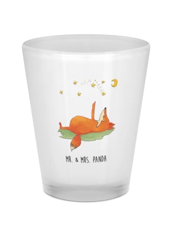 Mr. & Mrs. Panda Schnapsglas Fuchs Sterne ohne Spruch in Transparent