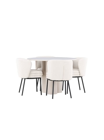 ebuy24 Essgruppe Olivia 5-teilig Beige 110 x 110 cm