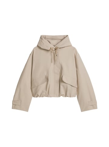 Marc O'Polo Canvasjacke mit Kapuze relaxed in Grau