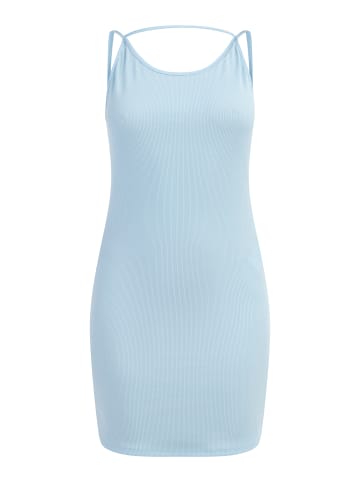 myMo Damen Minikleid Aus Rippstrick in Hellblau