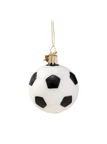 Käthes Original Baumschmuck Glas Fußball in schwarz