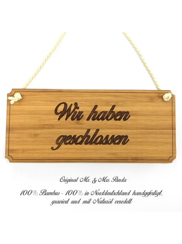 Mr. & Mrs. Panda Türschild Wir haben geschlossen mit Spruch in Keine Angabe