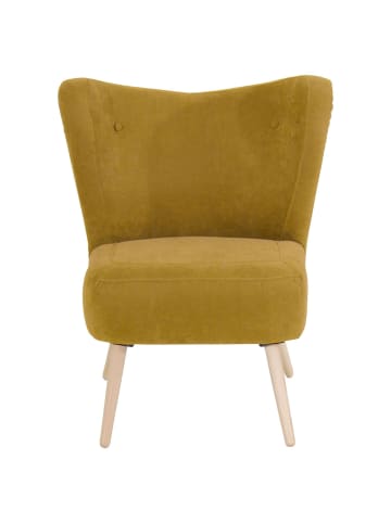 58 aufm Kessel SESSEL Kathy Bezug Veloursstoff Buche natur / mais