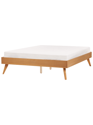 Beliani Doppelbett BERRIC in Braun - (W) 127 x (H) 38 x (L) 202 cm