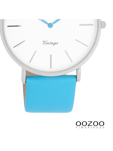 Oozoo Armbanduhr Oozoo Vintage Series blau groß (ca. 40mm)