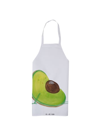 Mr. & Mrs. Panda Arbeitsschürze Avocado Schwangerschaft ohne Spruch in Weiß