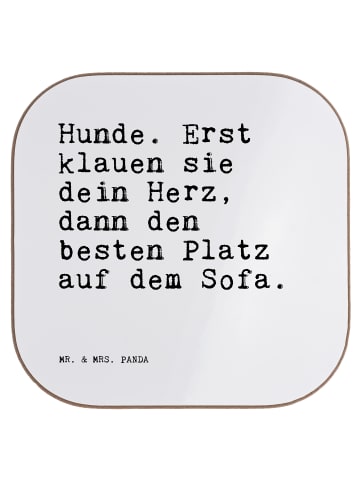 Mr. & Mrs. Panda Tischuntersetzer Hunde. Erst klauen sie... mit ... in Weiß