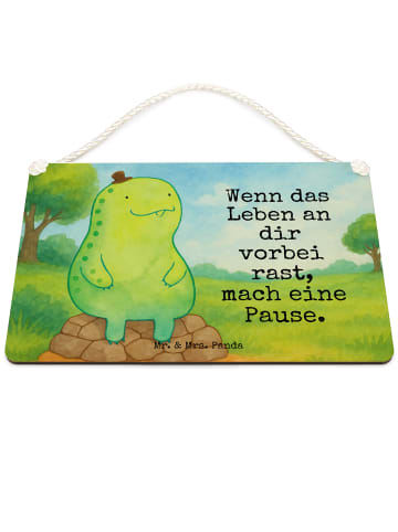 Mr. & Mrs. Panda Wegweiser Schildkröte Pause Design mit Spruch in Weiß