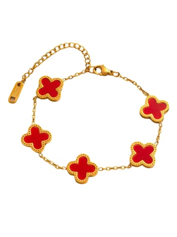 ENGELSINN Armband Kleeblatt in Rot
