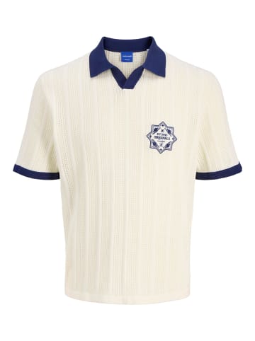 Jack & Jones Gestricktes Polo in Sea Salt