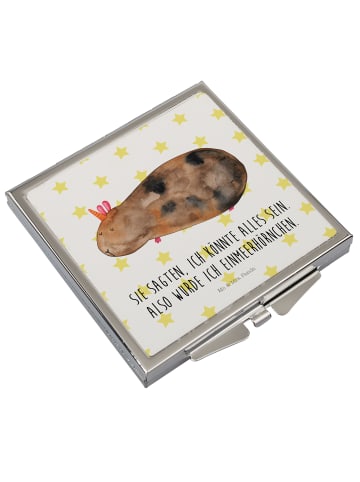 Mr. & Mrs. Panda Schminkspiegel Einhorn Meerschweinchen mit Spruch in Weiß