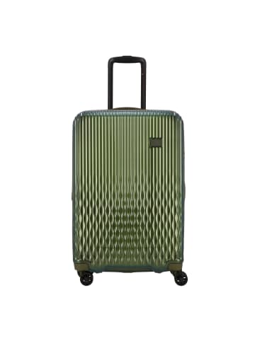 Pack Easy Flow 4 Rollen Trolley M 66 cm mit Dehnfalte bronze grün