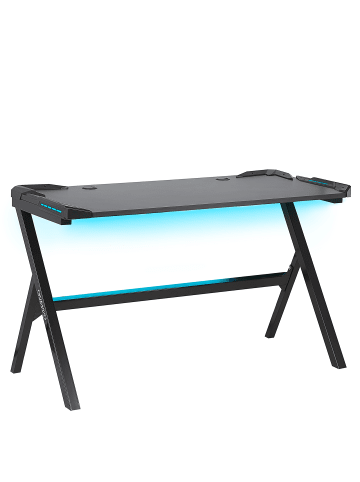 Beliani Gaming-Tisch DANVERS in Schwarz - (W) 120 x (H) 71 x (L) 60 cm