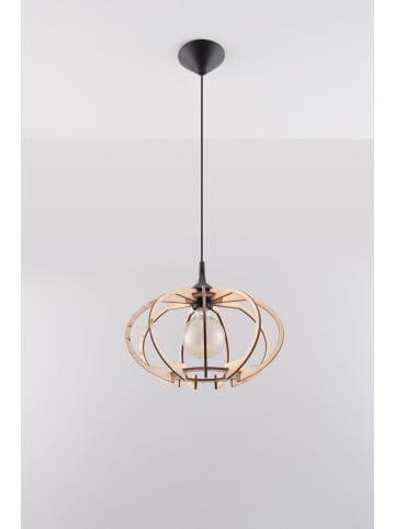 Licht-Erlebnisse Pendelleuchte Ø 35 x (T)90 cm in Schwarz Natur