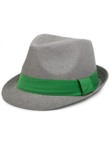 styleBREAKER Trilby Hut in Grau / Grün