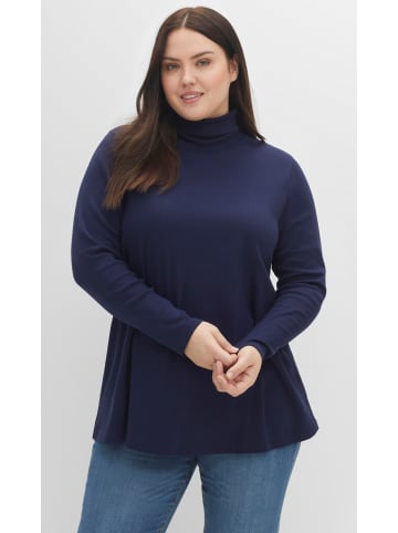 sheego Rollkragenshirt in marine
