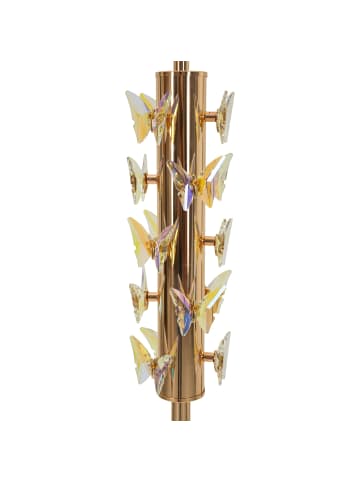 Mauro Ferretti Stehlampe aus Metall mit Schmetterlingen aus Kunstharz, Ø 45 x 157 cm