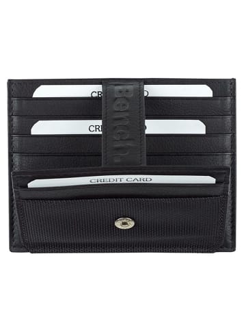 Bench Carbon Kreditkartenetui Leder 11 cm schwarz