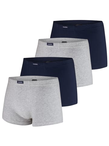 CECEBA Boxershorts 4er Pack in Navy / Grau melange