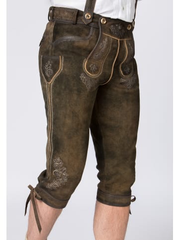 Stockerpoint Lederhose "Justin 4" in bison gespeckt