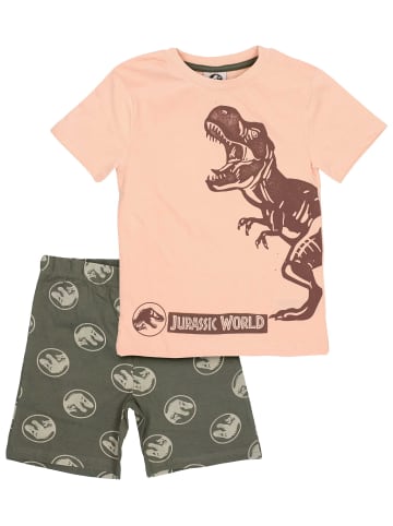 Jurassic World Schlafanzug Jurassic World in grün beige