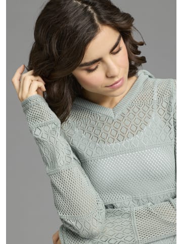 Kangaroos Ajourpullover in graublau