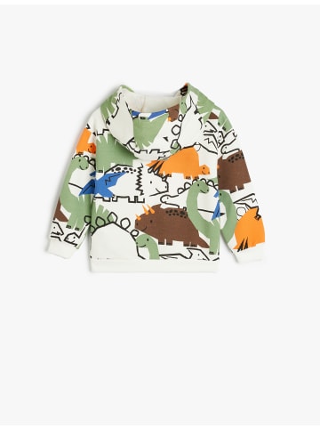 KOTON Sweatshirt in Ekru Gemustert