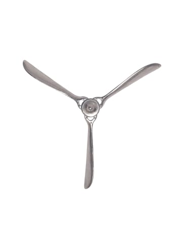 FineBuy Wanddekoration in Silber / Aluminium / 85x10x85