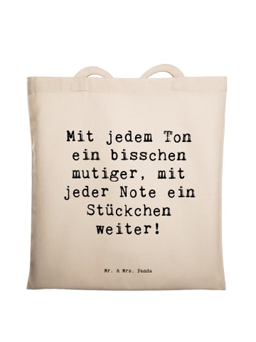 Mr. & Mrs. Panda Schultasche Spruch Ein neues Musikinstrument le... in Creme