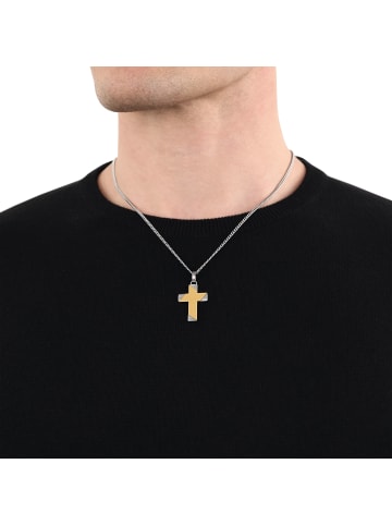 Amor Kette mit Anhänger Edelstahl, IP Gold in Gold