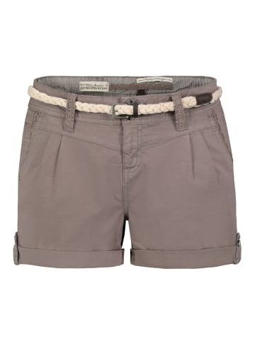 Eight2Nine Shorts Gürtel Eingrifftaschen Regular Fit Zip-Fly in Braun