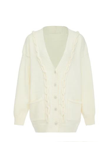 caissa Damen Strickjacke in Wollweiss