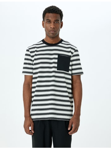 KOTON TSHIRT SS BSC in Schwarz Gestreift