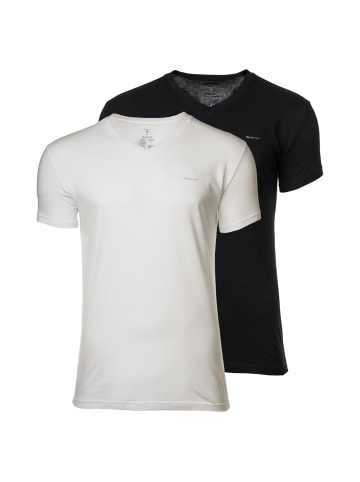 Gant T-Shirt 2er Pack in Schwarz/Weiß