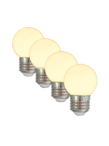 SATISFIRE Garten Party Lichterkette Illu 30 warmweiße LED Kugellampen 20m weiß