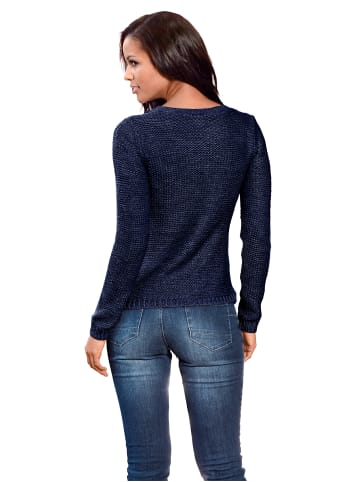 Heine Rundhals-Pullover in blau