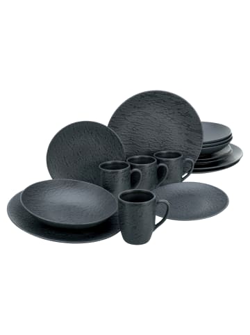 CreaTable CreaTable Schiefer Black Kombiservice 16 teilig in Schwarz in Schwarz